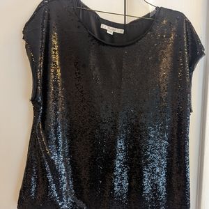 Boden size 14 sequinned black top